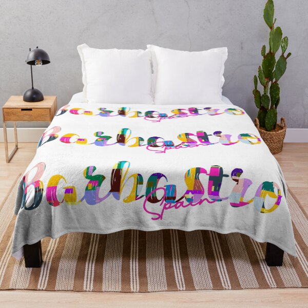 Item preview, Barbastro, Spain, Vibrant Abstract City Typography Art designed and sold by Wanderful-roads.