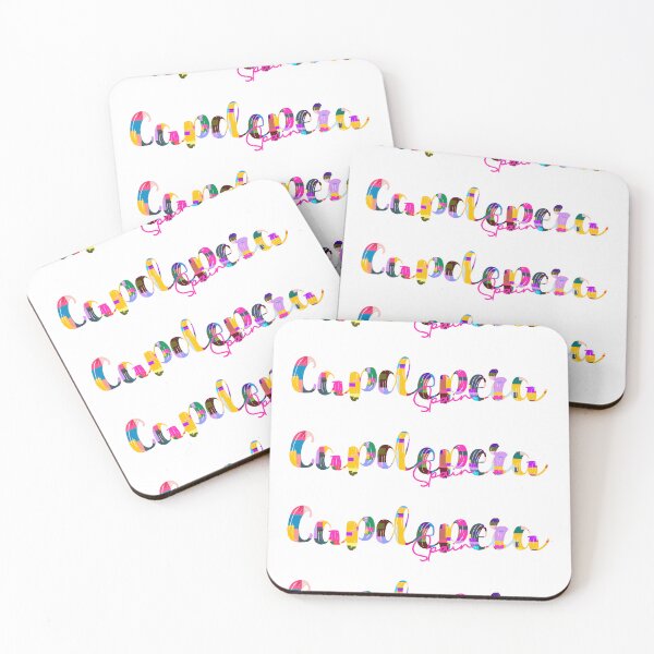 Item preview, Capdepera, Spain, Vibrant Abstract City Typography Art designed and sold by Wanderful-roads.
