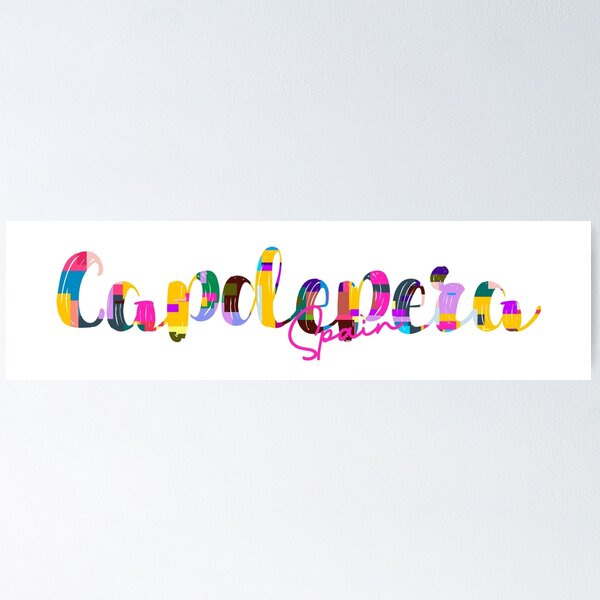 Item preview, Capdepera, Spain, Vibrant Abstract City Typography Art designed and sold by Wanderful-roads.