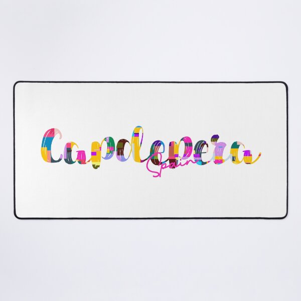 Item preview, Capdepera, Spain, Vibrant Abstract City Typography Art designed and sold by Wanderful-roads.