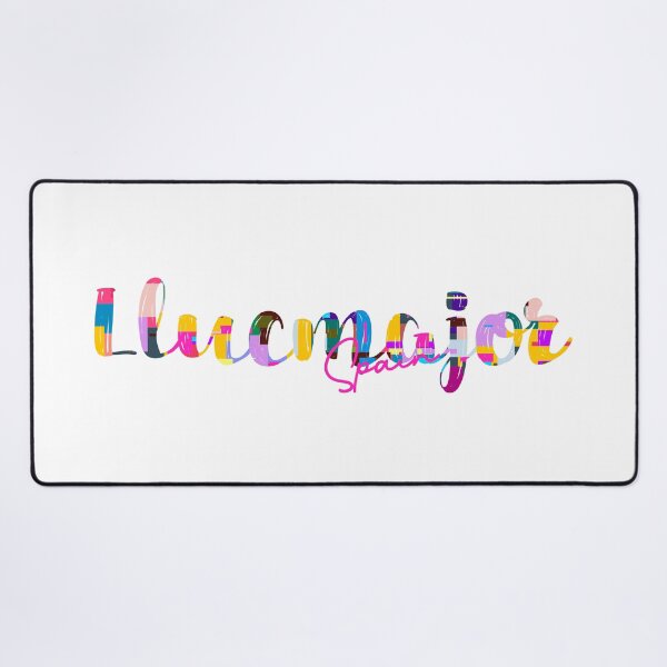 Item preview, Llucmajor, Spain, Vibrant Abstract City Typography Art designed and sold by Wanderful-roads.