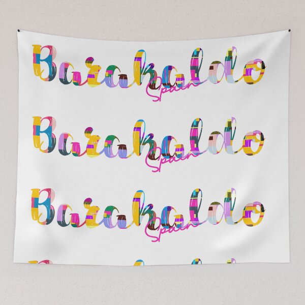 Item preview, Barakaldo, Spain, Vibrant Abstract City Typography Art designed and sold by Wanderful-roads.