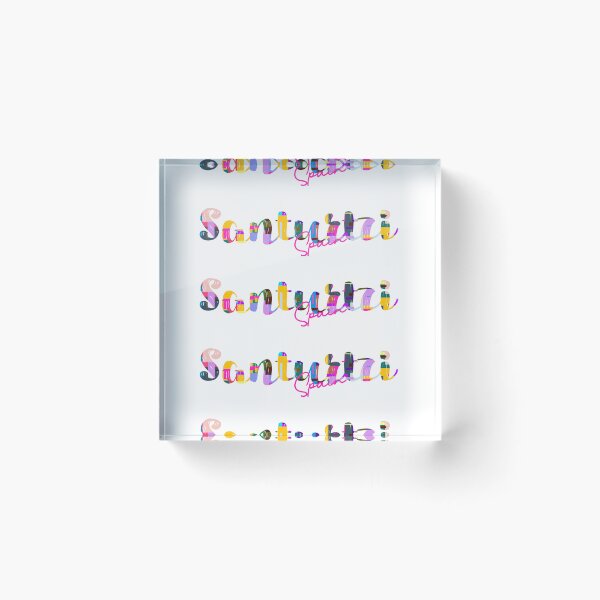 Item preview, Santurtzi, Spain, Vibrant Abstract City Typography Art designed and sold by Wanderful-roads.
