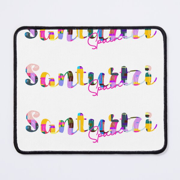 Item preview, Santurtzi, Spain, Vibrant Abstract City Typography Art designed and sold by Wanderful-roads.