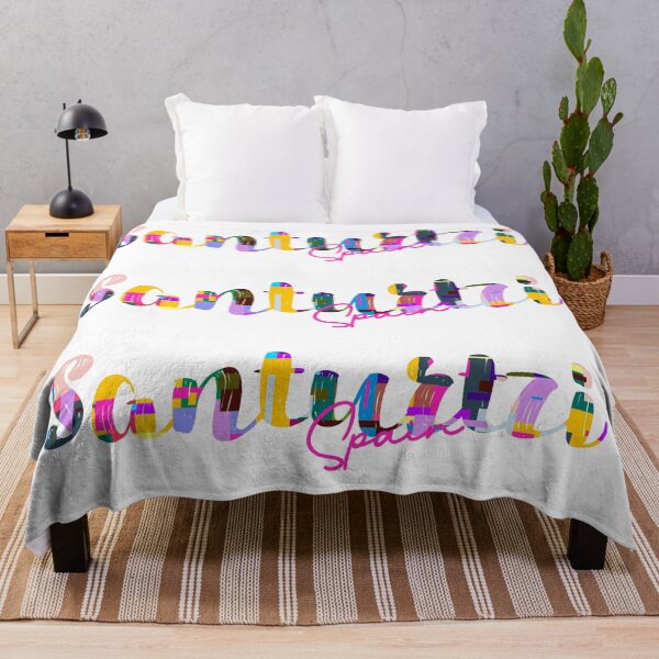 Item preview, Santurtzi, Spain, Vibrant Abstract City Typography Art designed and sold by Wanderful-roads.