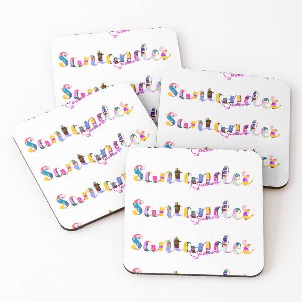 Item preview, Santander, Spain, Vibrant Abstract City Typography Art designed and sold by Wanderful-roads.