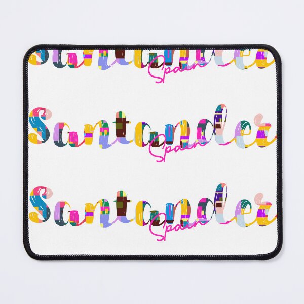 Item preview, Santander, Spain, Vibrant Abstract City Typography Art designed and sold by Wanderful-roads.
