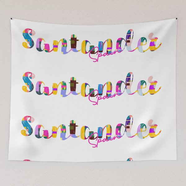 Item preview, Santander, Spain, Vibrant Abstract City Typography Art designed and sold by Wanderful-roads.