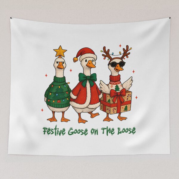 Item preview, Silly Quote Xmas Goose Goose Loose Festive The Funny On designed and sold by Rackaam777Art.