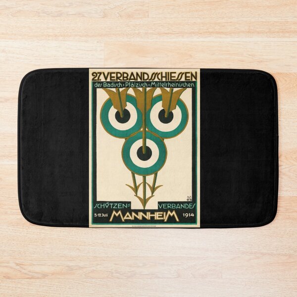 Item preview, Vintage 1914 Art Nouveau Poster | Historical Shooting Competition | Mannheim Event Art | Early 20th Century Design & Style designed and sold by artofuniverse.