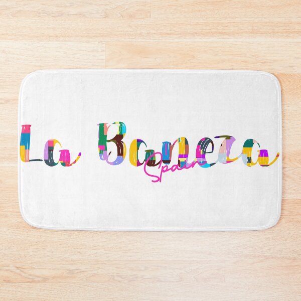 Item preview, La Bañeza, Spain, Vibrant Abstract City Typography Art designed and sold by Wanderful-roads.