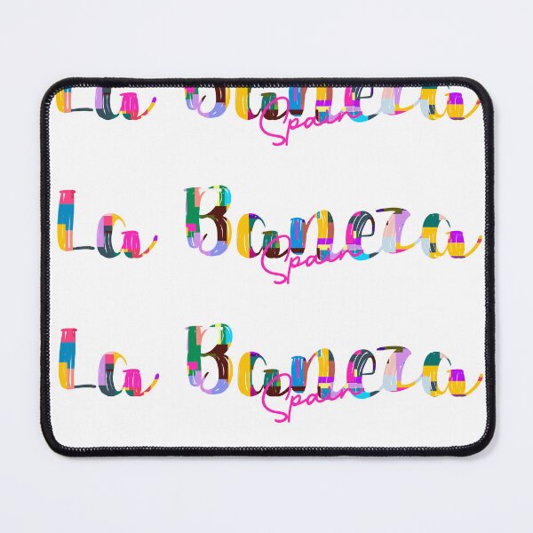 Item preview, La Bañeza, Spain, Vibrant Abstract City Typography Art designed and sold by Wanderful-roads.