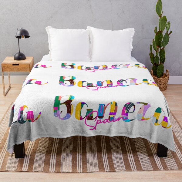 Item preview, La Bañeza, Spain, Vibrant Abstract City Typography Art designed and sold by Wanderful-roads.