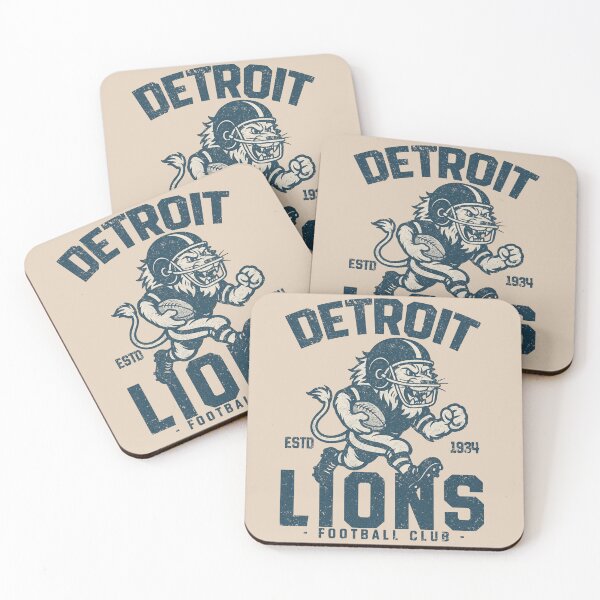 Item preview, Retro Detroit Lions Cheerleading Lion Mascot M5189 designed and sold by PeterBJensen.