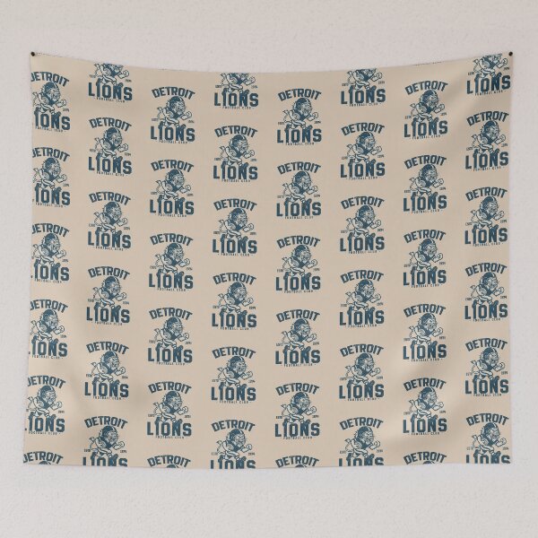 Item preview, Retro Detroit Lions Cheerleading Lion Mascot M5189 designed and sold by PeterBJensen.