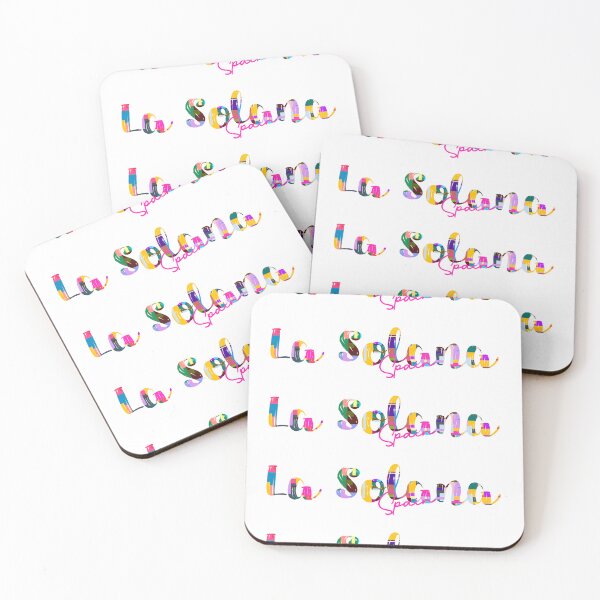 Item preview, La Solana, Spain, Vibrant Abstract City Typography Art designed and sold by Wanderful-roads.