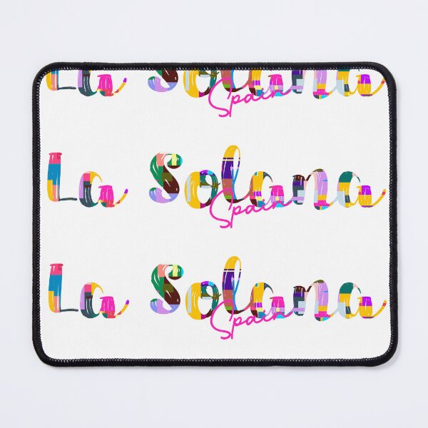 Item preview, La Solana, Spain, Vibrant Abstract City Typography Art designed and sold by Wanderful-roads.