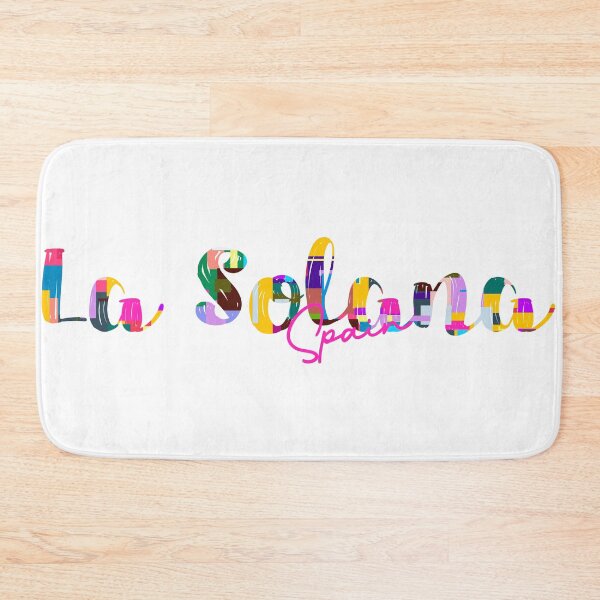 Item preview, La Solana, Spain, Vibrant Abstract City Typography Art designed and sold by Wanderful-roads.
