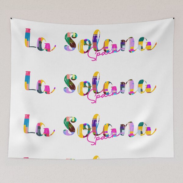 Item preview, La Solana, Spain, Vibrant Abstract City Typography Art designed and sold by Wanderful-roads.