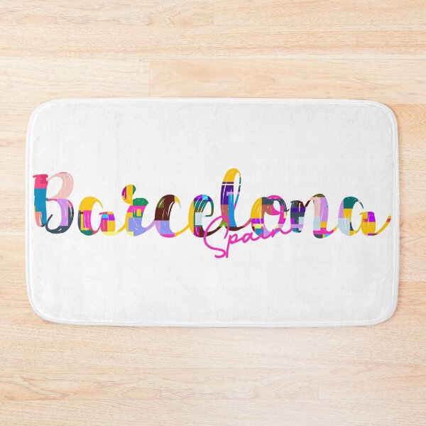 Item preview, Barcelona, Spain, Vibrant Abstract City Typography Art designed and sold by Wanderful-roads.