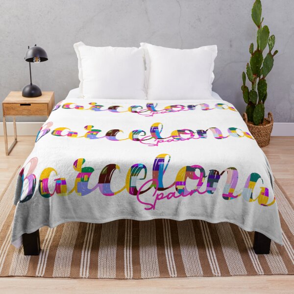 Item preview, Barcelona, Spain, Vibrant Abstract City Typography Art designed and sold by Wanderful-roads.