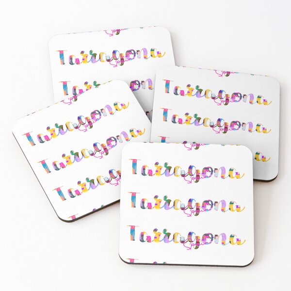 Item preview, Tarragona, Spain, Vibrant Abstract City Typography Art designed and sold by Wanderful-roads.