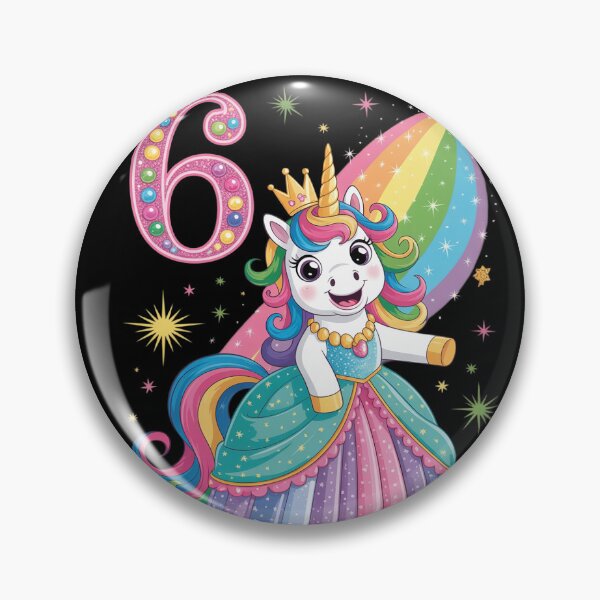 Item preview, Unicorn Princess 6th Birthday 6 Year Old Party Girls Outfit designed and sold by HuValverdeArt.