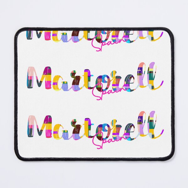 Item preview, Martorell, Spain, Vibrant Abstract City Typography Art designed and sold by Wanderful-roads.