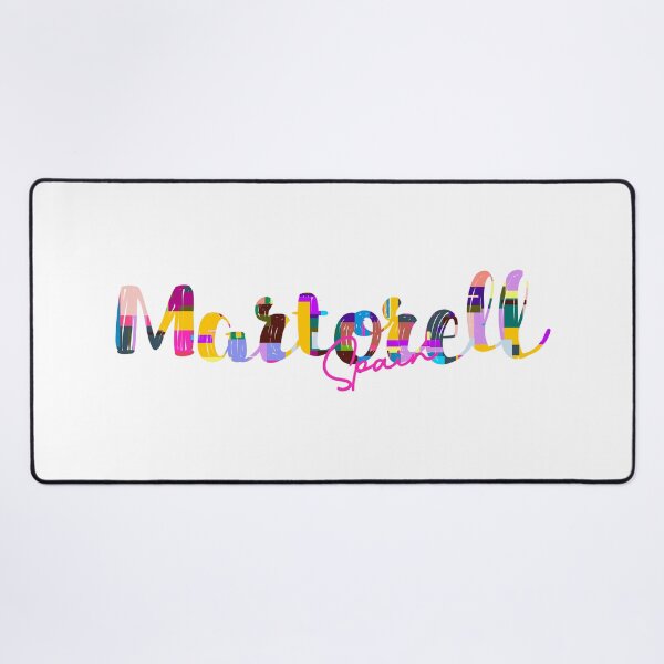 Item preview, Martorell, Spain, Vibrant Abstract City Typography Art designed and sold by Wanderful-roads.