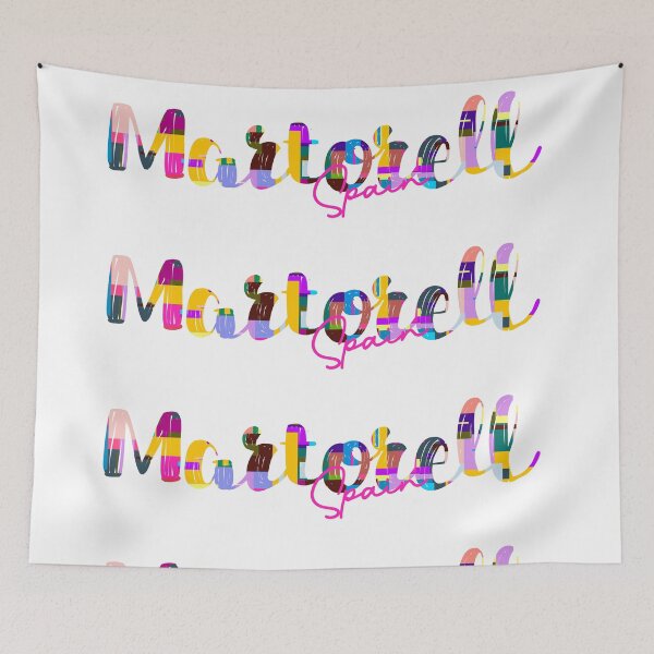Item preview, Martorell, Spain, Vibrant Abstract City Typography Art designed and sold by Wanderful-roads.