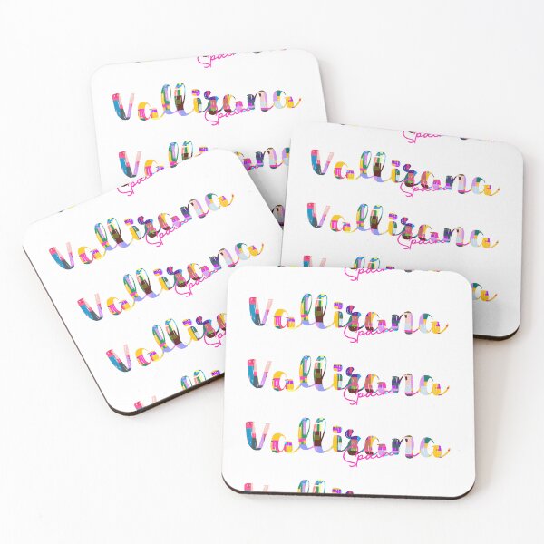 Item preview, Vallirana, Spain, Vibrant Abstract City Typography Art designed and sold by Wanderful-roads.