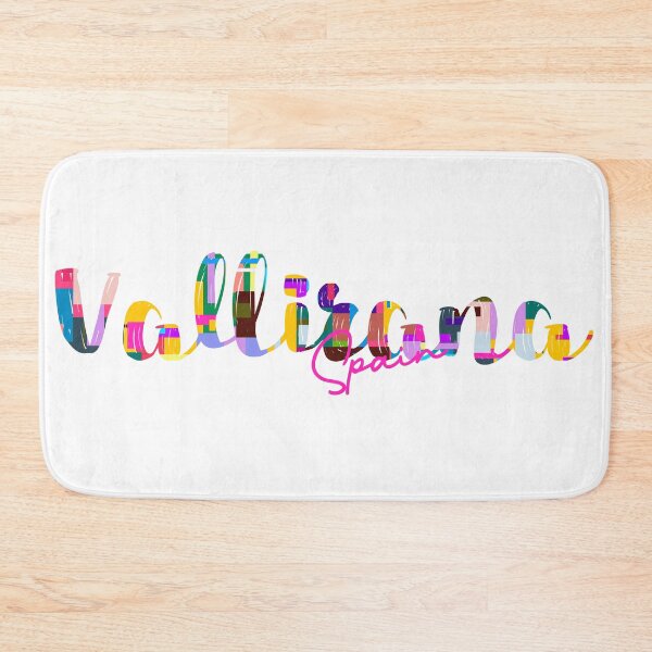 Item preview, Vallirana, Spain, Vibrant Abstract City Typography Art designed and sold by Wanderful-roads.