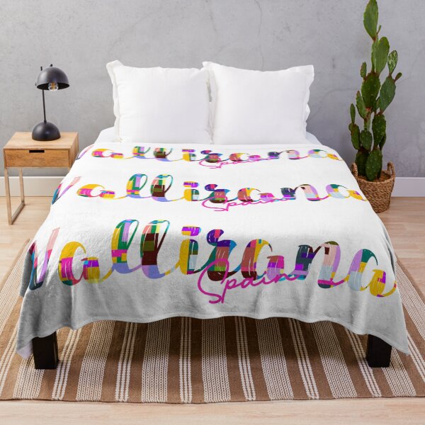 Item preview, Vallirana, Spain, Vibrant Abstract City Typography Art designed and sold by Wanderful-roads.