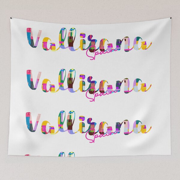 Item preview, Vallirana, Spain, Vibrant Abstract City Typography Art designed and sold by Wanderful-roads.