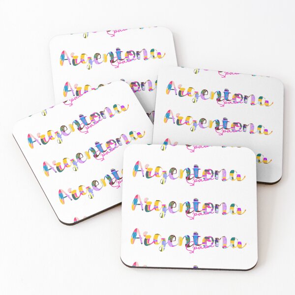 Item preview, Argentona, Spain, Vibrant Abstract City Typography Art designed and sold by Wanderful-roads.