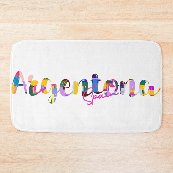 Item preview, Argentona, Spain, Vibrant Abstract City Typography Art designed and sold by Wanderful-roads.