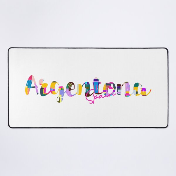 Item preview, Argentona, Spain, Vibrant Abstract City Typography Art designed and sold by Wanderful-roads.
