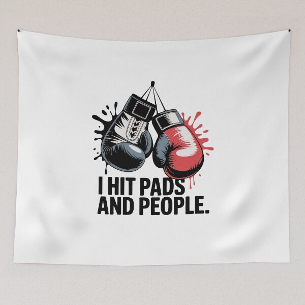 Item preview, I Hit Pads and People – Funny Fighter Quote Streetwear designed and sold by WSPrintCrafter.
