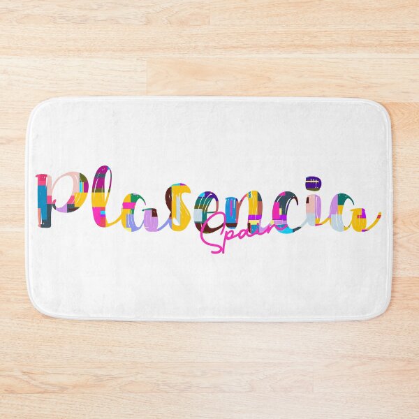 Item preview, Plasencia, Spain, Vibrant Abstract City Typography Art designed and sold by Wanderful-roads.
