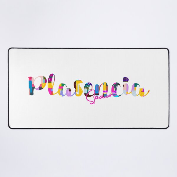 Item preview, Plasencia, Spain, Vibrant Abstract City Typography Art designed and sold by Wanderful-roads.