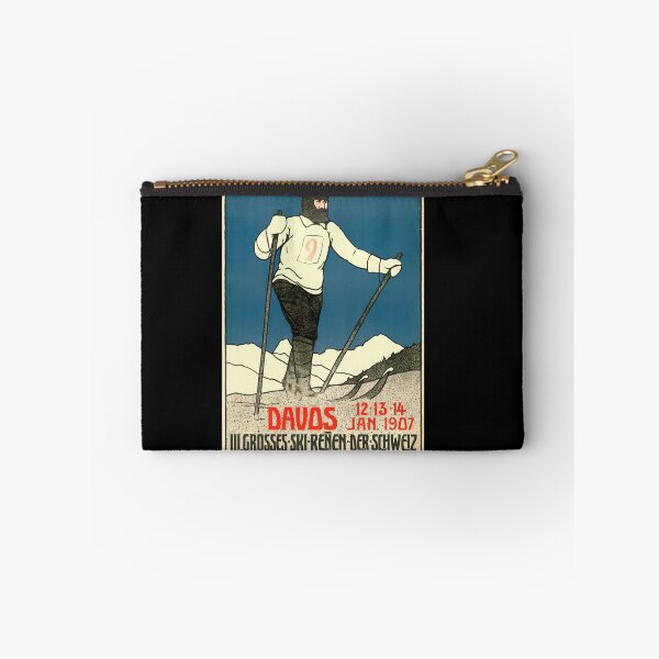 Item preview, Vintage Ski Race Poster | III Grosses Ski Rennen Switzerland 1907 | Davos Winter Sports Decor | Art Nouveau Style Print designed and sold by artofuniverse.