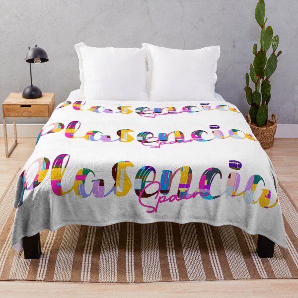 Item preview, Plasencia, Spain, Vibrant Abstract City Typography Art designed and sold by Wanderful-roads.