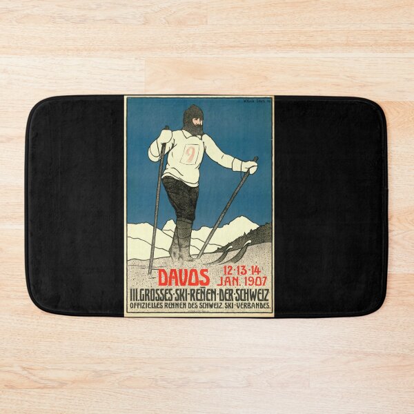 Item preview, Vintage Ski Race Poster | III Grosses Ski Rennen Switzerland 1907 | Davos Winter Sports Decor | Art Nouveau Style Print designed and sold by artofuniverse.