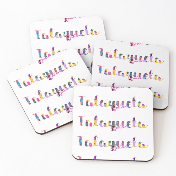 Item preview, Talayuela, Spain, Vibrant Abstract City Typography Art designed and sold by Wanderful-roads.