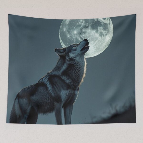 Item preview, Wolf Howling at the Moon - Wild Animal Spirit for Freedom Lovers designed and sold by Coolverce.