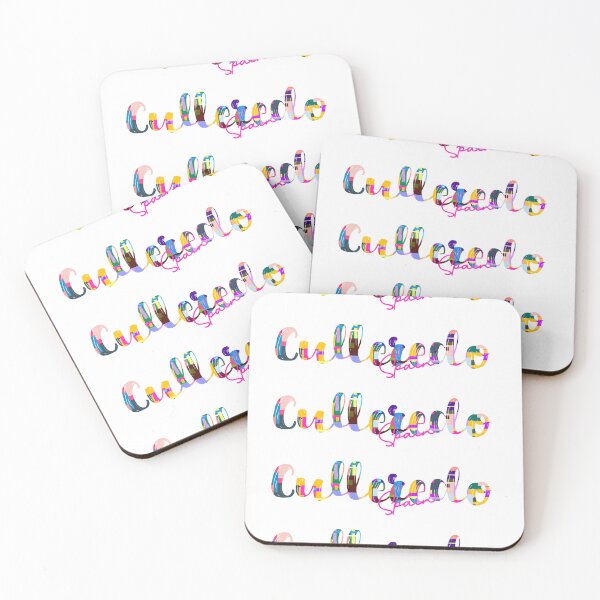 Item preview, Culleredo, Spain, Vibrant Abstract City Typography Art designed and sold by Wanderful-roads.