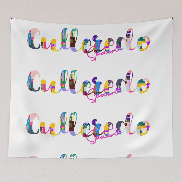 Item preview, Culleredo, Spain, Vibrant Abstract City Typography Art designed and sold by Wanderful-roads.