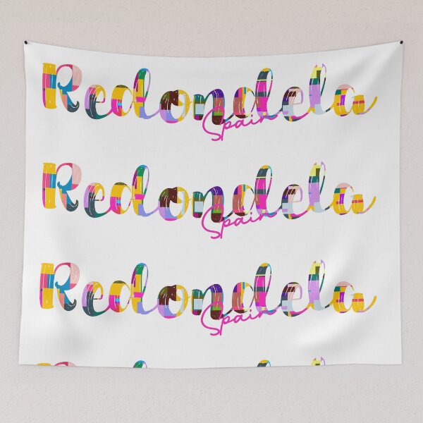 Item preview, Redondela, Spain, Vibrant Abstract City Typography Art designed and sold by Wanderful-roads.
