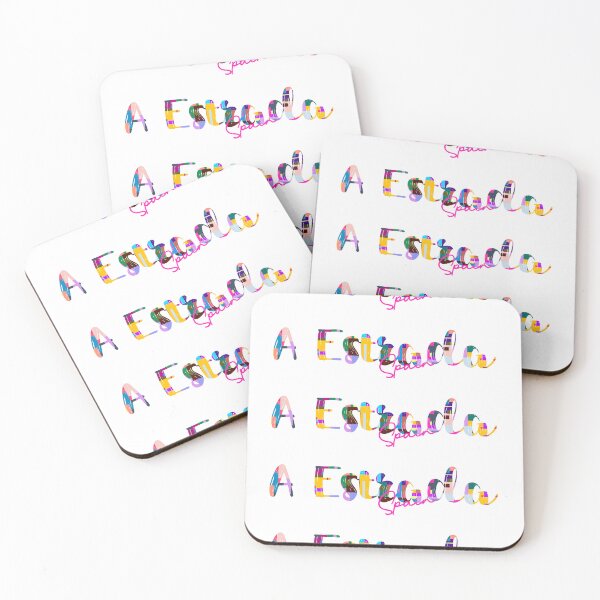 Item preview, A Estrada, Spain, Vibrant Abstract City Typography Art designed and sold by Wanderful-roads.