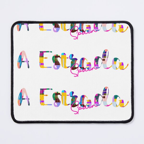 Item preview, A Estrada, Spain, Vibrant Abstract City Typography Art designed and sold by Wanderful-roads.
